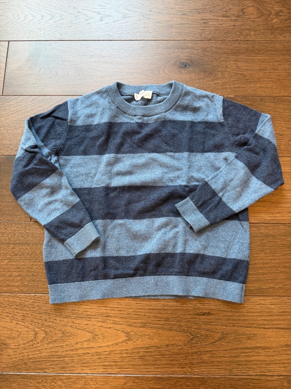 Mango Boys Crewneck Striped Sweater - Blue Size 5/6 - C42-010